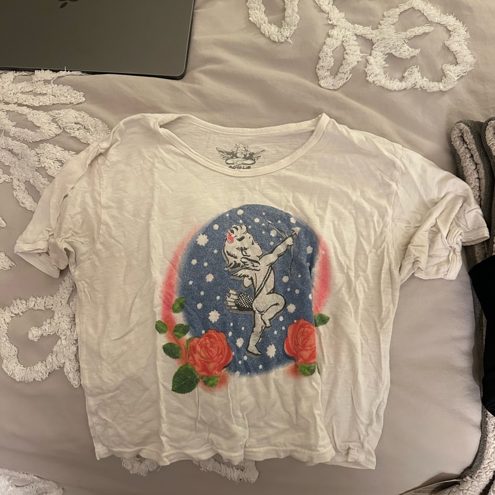 Boyslie cropped white tee - size medium